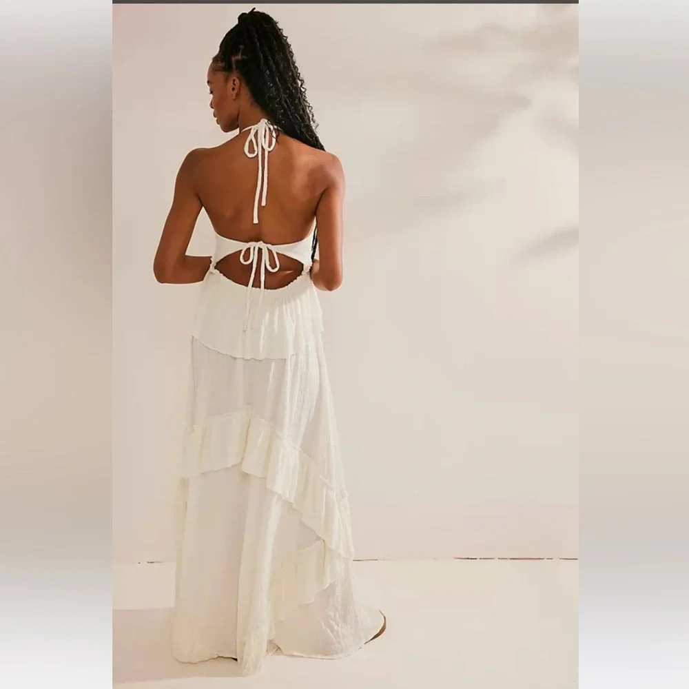 Free People Rusty Rose Tiered Maxi Dress - Picture 6 of 9
